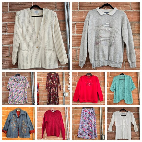 Grandma Core Coastal Vintage Clothing Lot 10 Pieces For Resellers - Picture 1 of 12